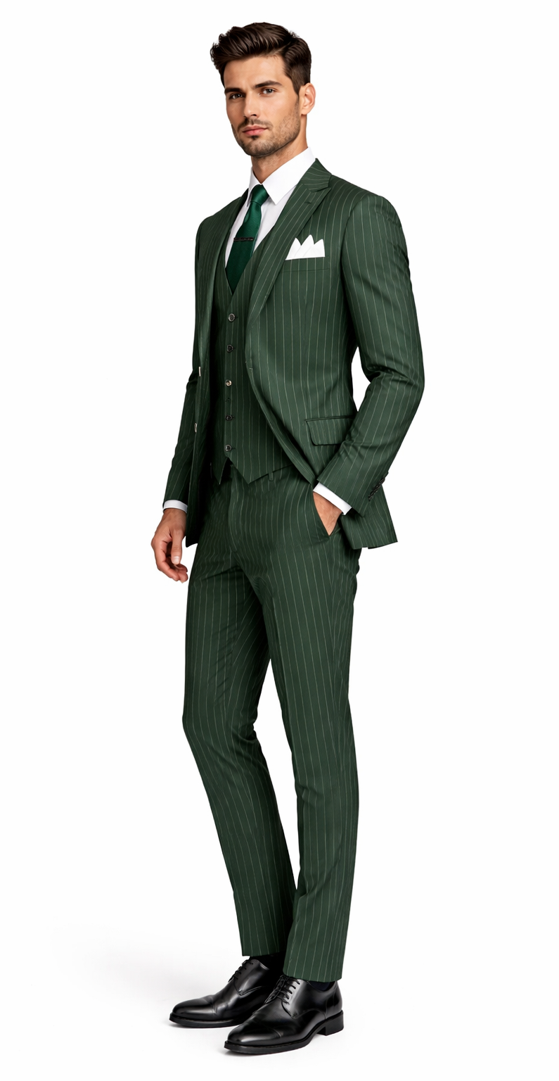 Mens Great Gatsby Outfit - 1920s Gangster Outfit Look in Hunter Green
