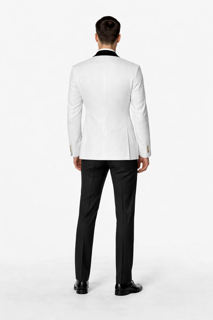 Mens Green and White Suits Tuxedos
