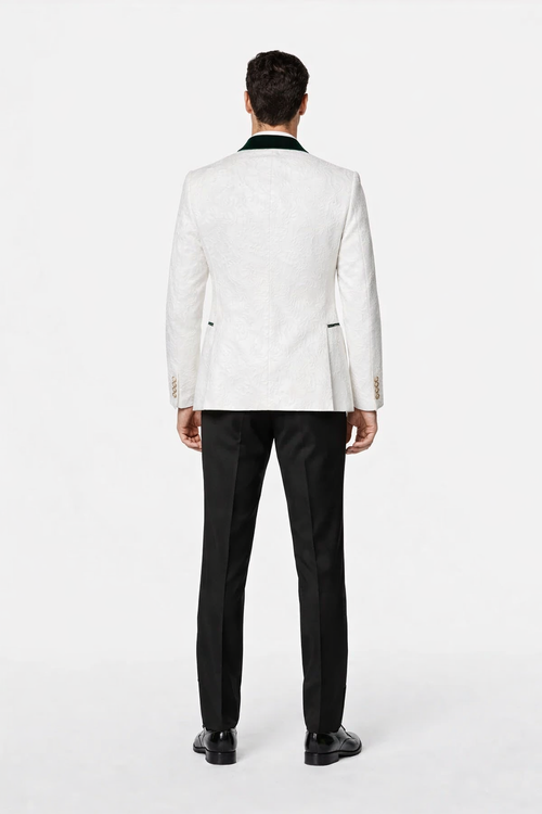 Mens Green and White Suits Tuxedos