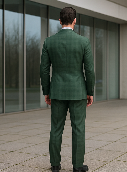 Classic Men’s Green Suit – Luxury Double-Breasted Outfit
