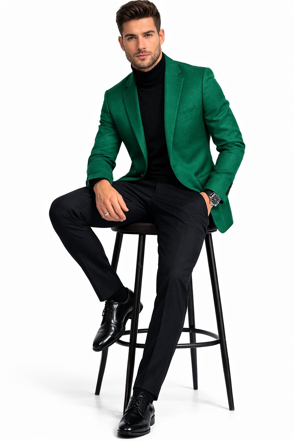 Mens Emerald Green Blazer - Green Sport Coat - Summer Jacket - Linen Blazer