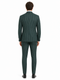 Mens Green Pinstripe Double-Breasted Suit Slim Fit 2 Piece Formal Business Suit with Peak Lapel 1920s Gangster Pinstripe