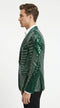 Mens Green Sequin Christmas Holiday Blazer – Luxury Party Jacket for New Year, Wedding and Festive Events New Year Jacket