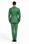 Menâ€™s Green Slim Fit Suit by Rossiman â€“ Stylish Double-Breasted Vest & Flat Front Pants