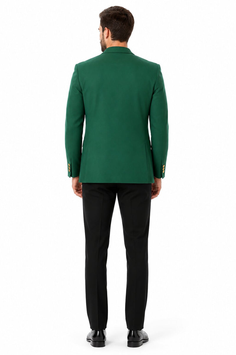 Augusta Green Blazer Men's Classic Brass buttons Blazer Sport Jacket