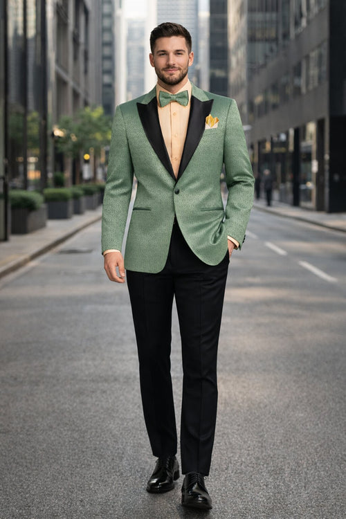 Premium Basil Green Church Suit for Men – Sharp Formal Ensemble