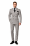 Mens Grey and Black Pinstripe Double-Breasted Suit 1920s Gangster Vintage Looking suit By Rossiman