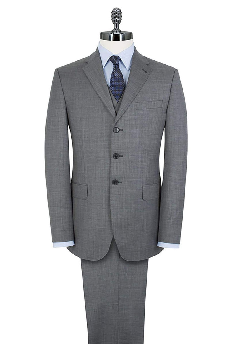 Mens Grey Western Three Button Blazer – Classic Cowboy Style Formal Jacket Business Casual Sport Coat