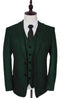 Green Tweed Suit  - Green Herringbone Fabric Suit - Vintage English Suit