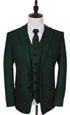 Green Tweed Suit  - Green Herringbone Fabric Suit - Vintage English Suit