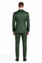 Mens Paisley Prom Suit in Hunter Green – Slim Fit Formal Party Outfit