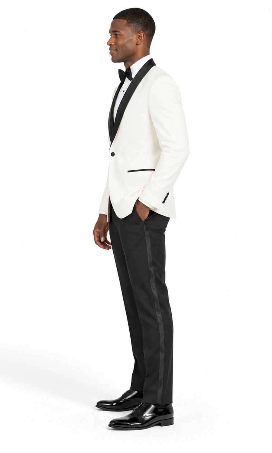 Mens Ivory & Black Dinner Jacket - Mens Evening jackets  - Tuxedo Dinner Jacket