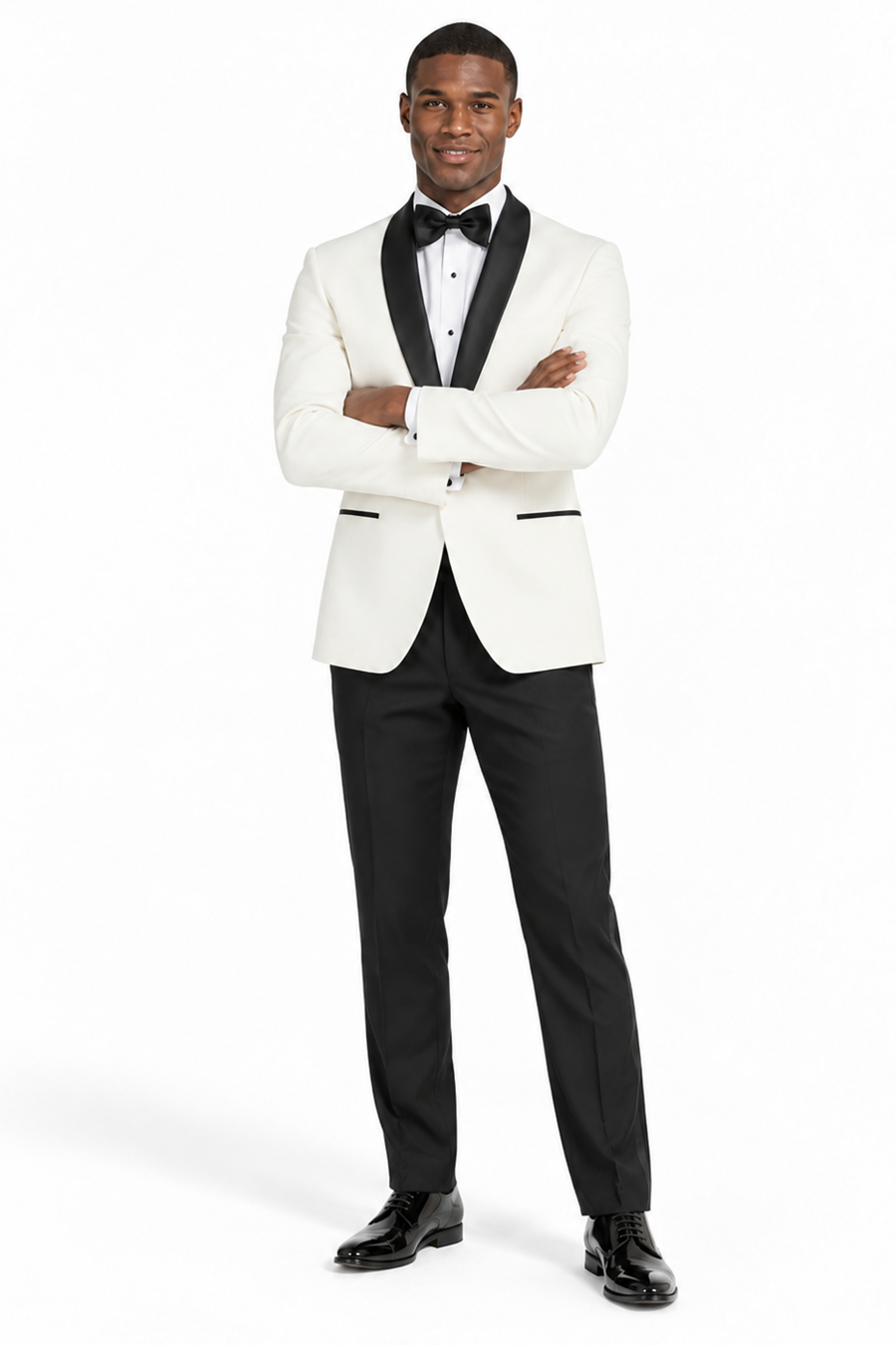 Mens Ivory & Black Dinner Jacket - Mens Evening jackets  - Tuxedo Dinner Jacket