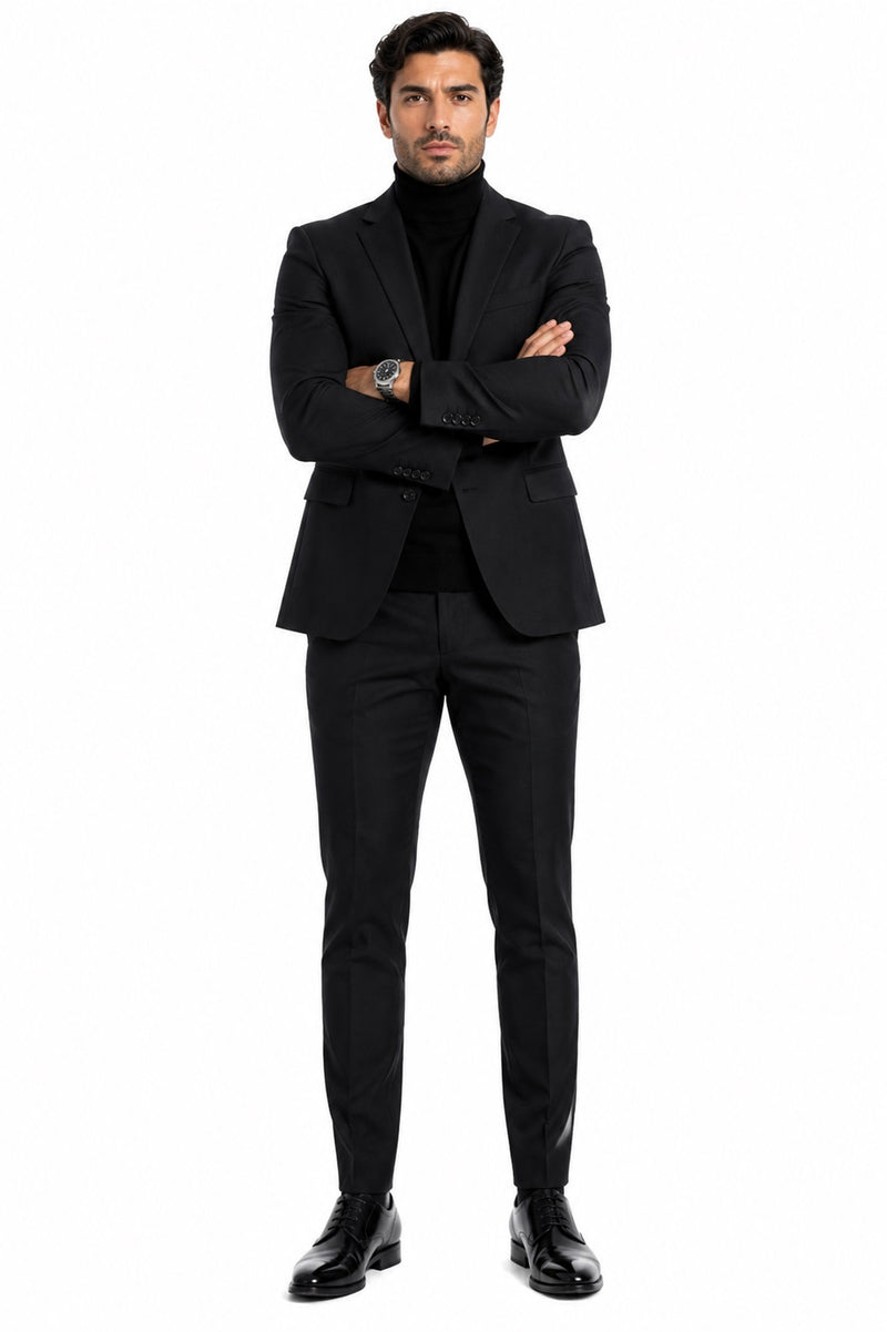 Men's John Wick Charcoal Or Black Suit Costume With Matching Turtle Neck Sweater (All Brand New)