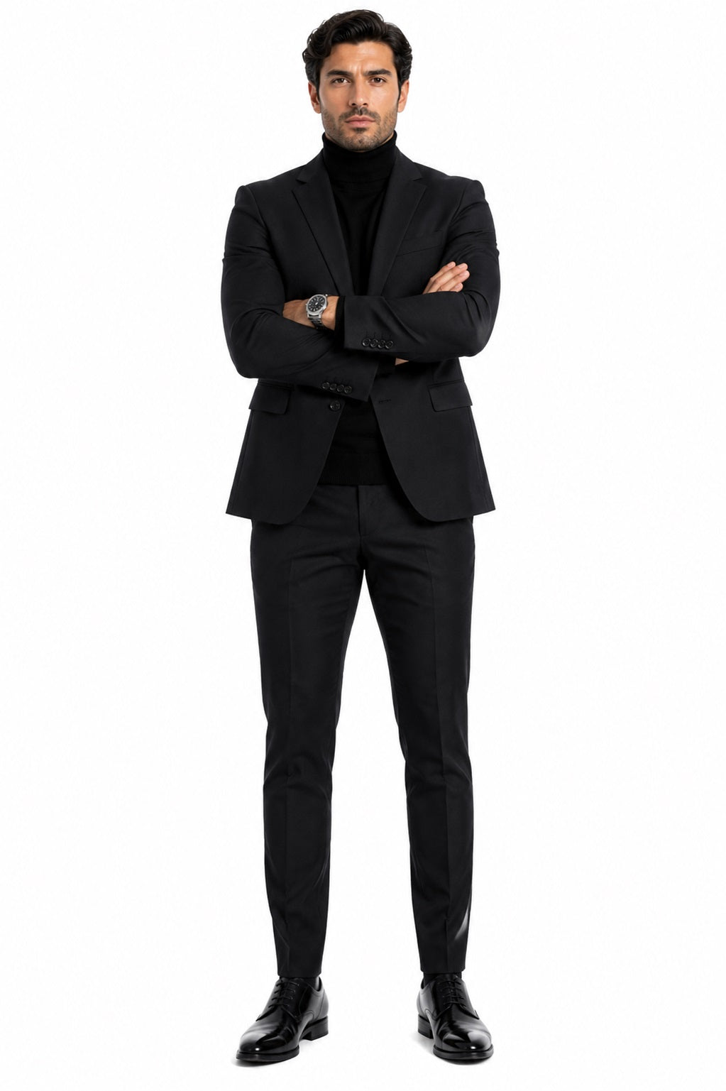Men's John Wick Charcoal Or Black Suit Costume With Matching Turtle Neck Sweater (All Brand New)