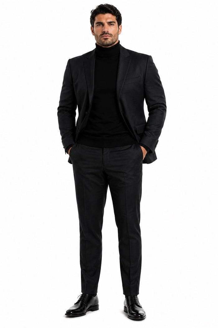 Men's John Wick Charcoal Or Black Suit Costume With Matching Turtle Neck Sweater (All Brand New)