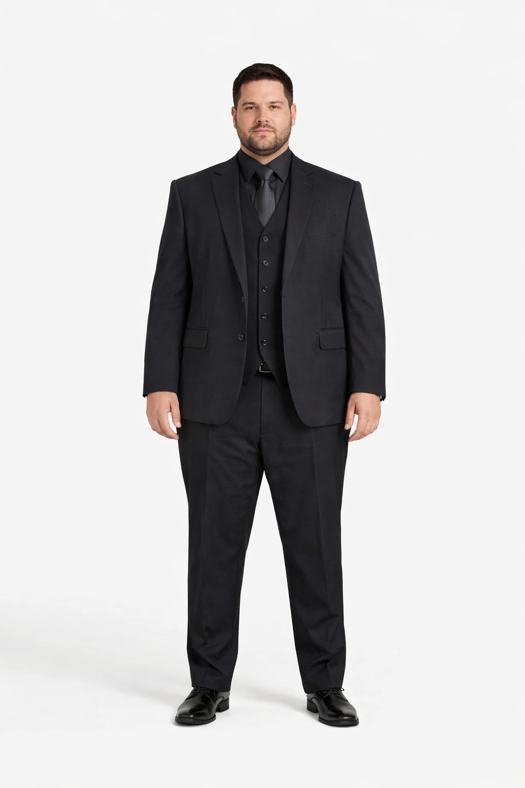 Mens John Wick Vested Black Suit