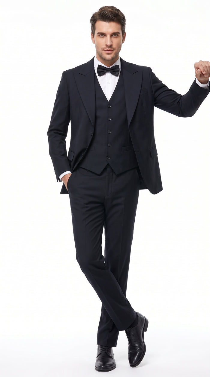 Mens Joker 2 Black 3-Piece Suit – Premium Movie-Inspired Cosplay Costume, Halloween & Formal Dress Outfit