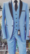 Men Light Blue Tuxedo - Blue Tuxedo Wedding - Steel Blue Tuxedo