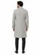 Mens Light Gray Double-Breasted Wool Overcoat â€“ Classic Long Dress Coat for Winter