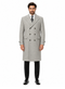 Mens Light Gray Double-Breasted Wool Overcoat â€“ Classic Long Dress Coat for Winter