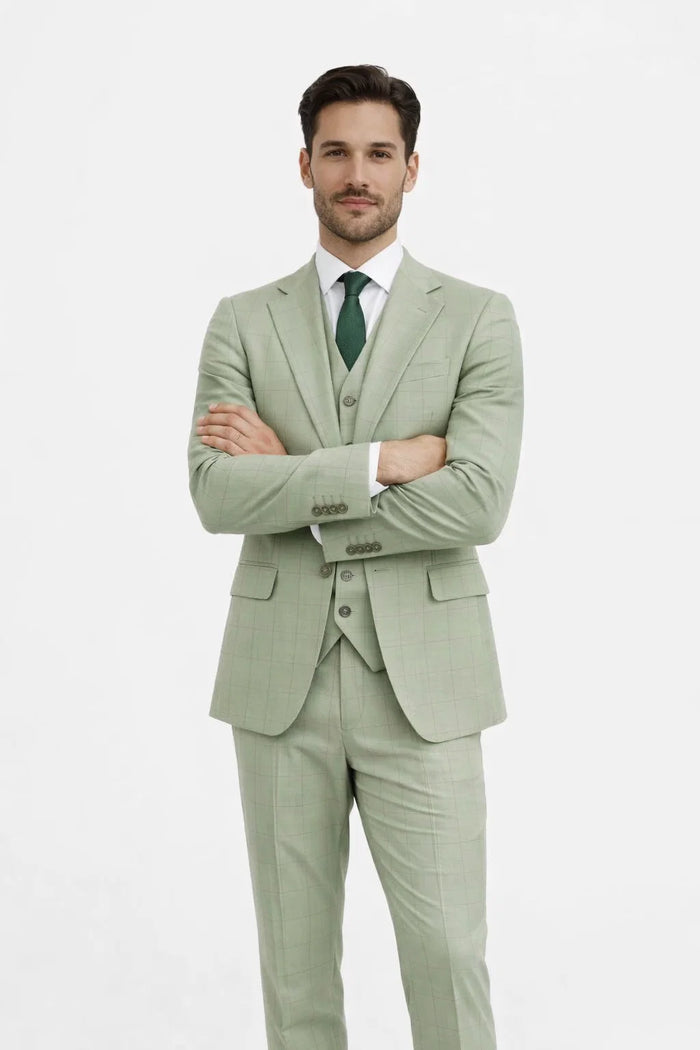 Mens Light Green Suits