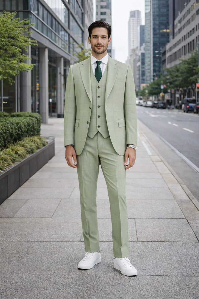 Mens Light Green Suits