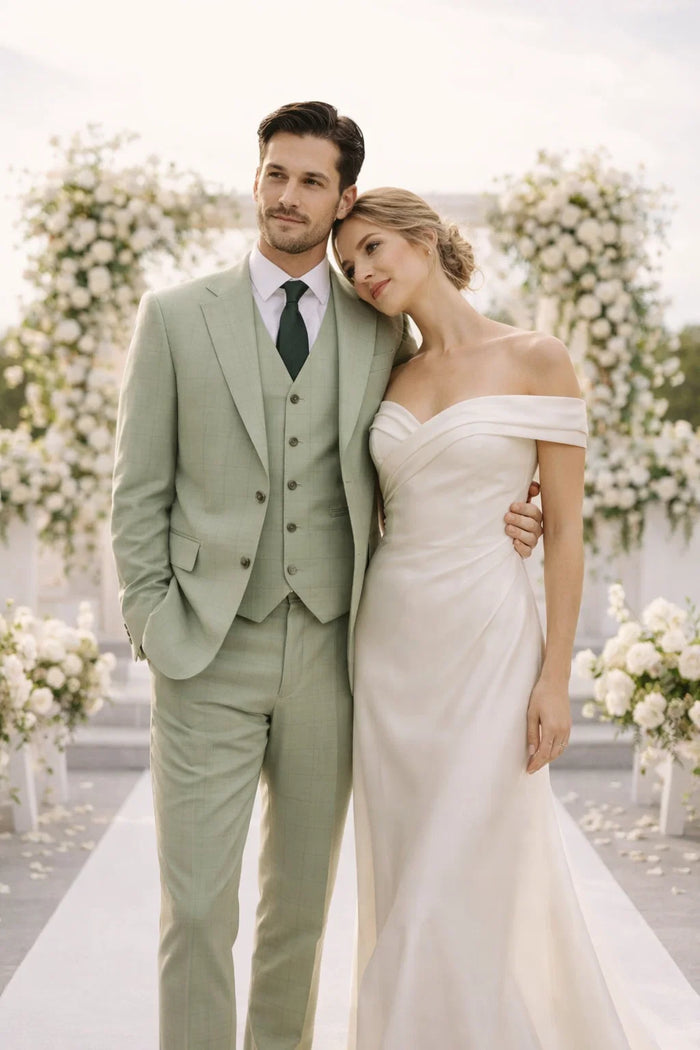 Mens Light Green Suits