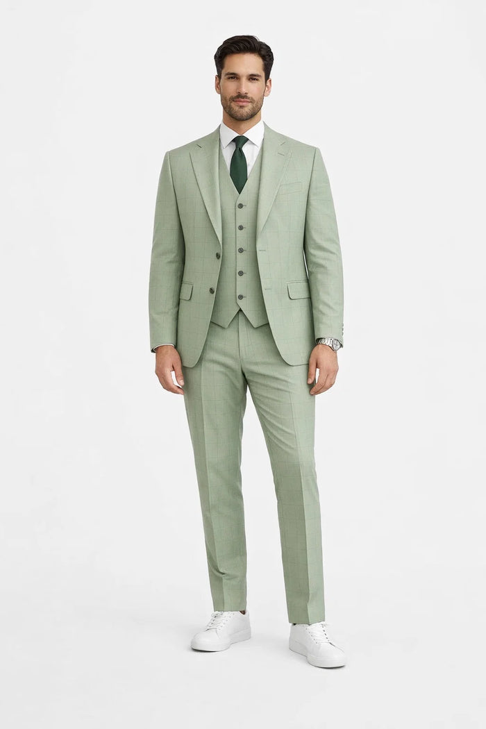 Mens Light Green Suits