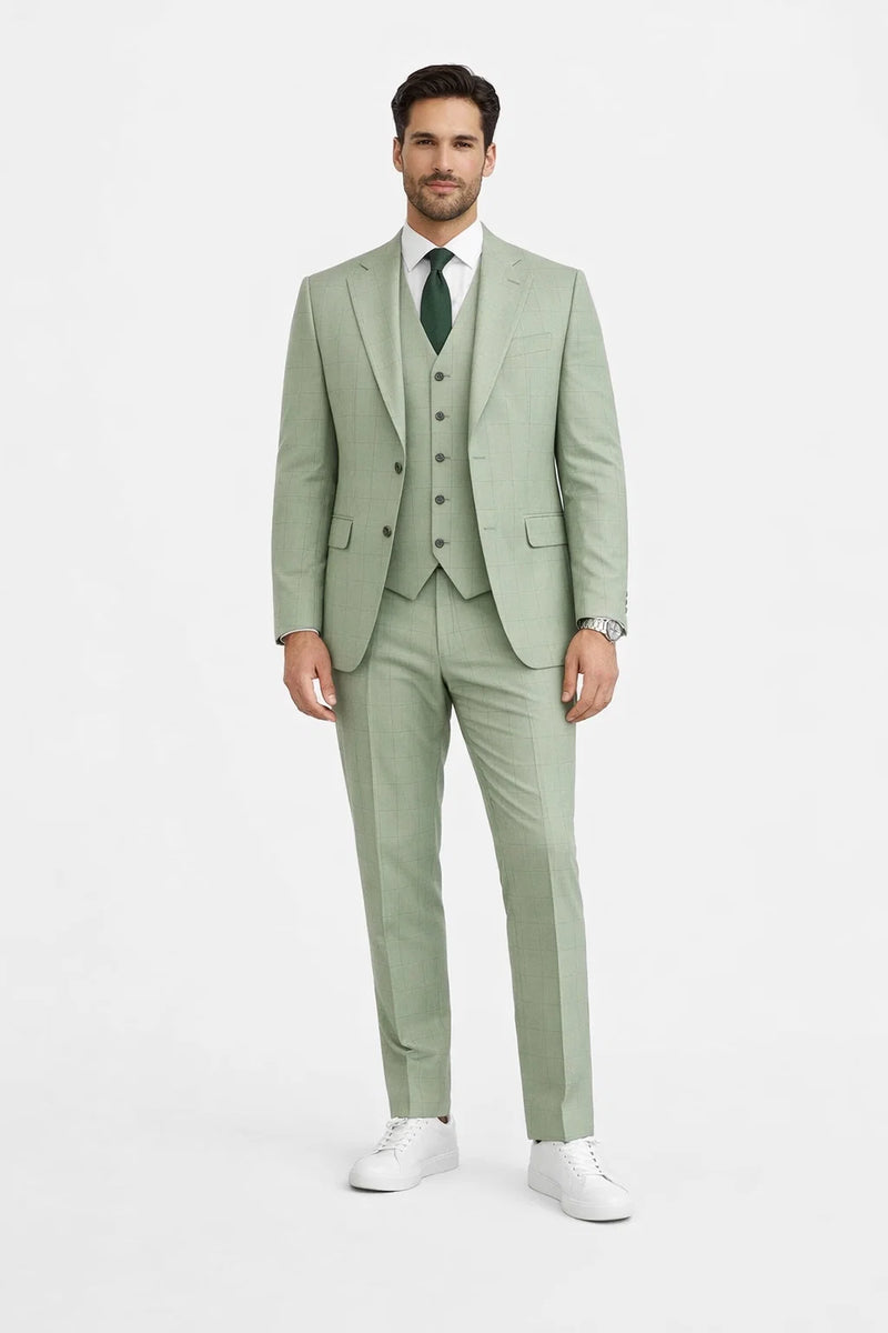 Mens Light Green Suits