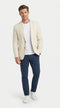 Mens Light Tan Sport Coat – Two-Button Classic Blazer for Business, Wedding & Casual Wear Cream Ivory Linen Fabric
