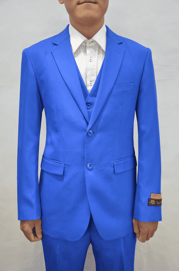 Mens Linen Suits - Summer Royal Blue Suit - AlbertoNardoniStore