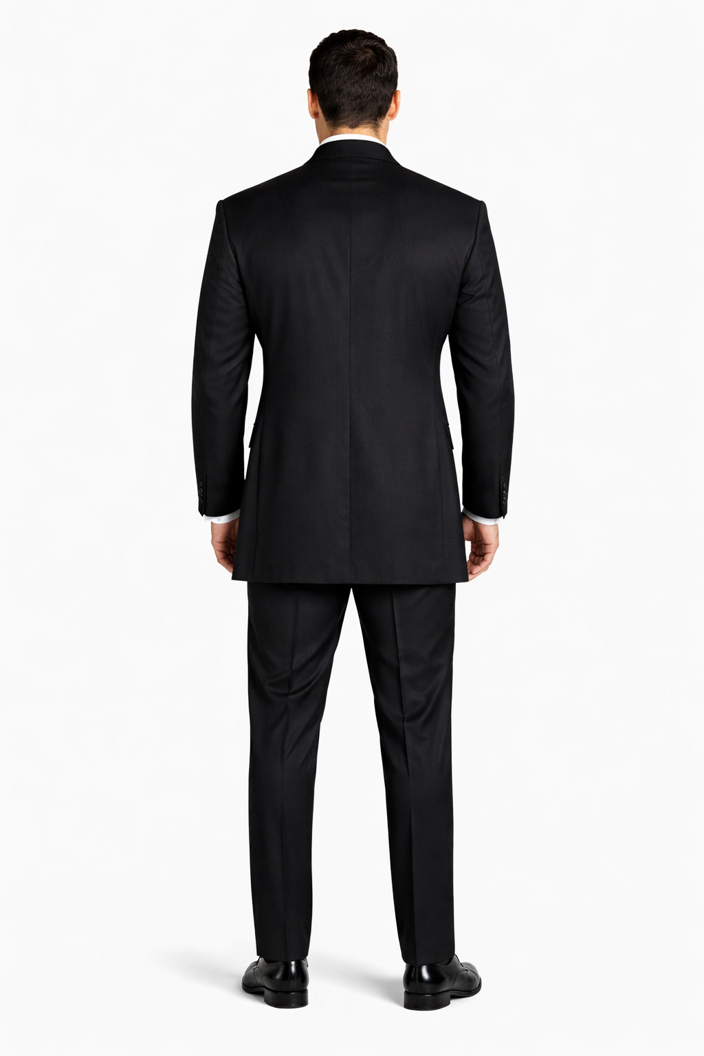 Mens Long Mandarin Collar Zoot Suit Black Tuxedo | Alberto Nardoni