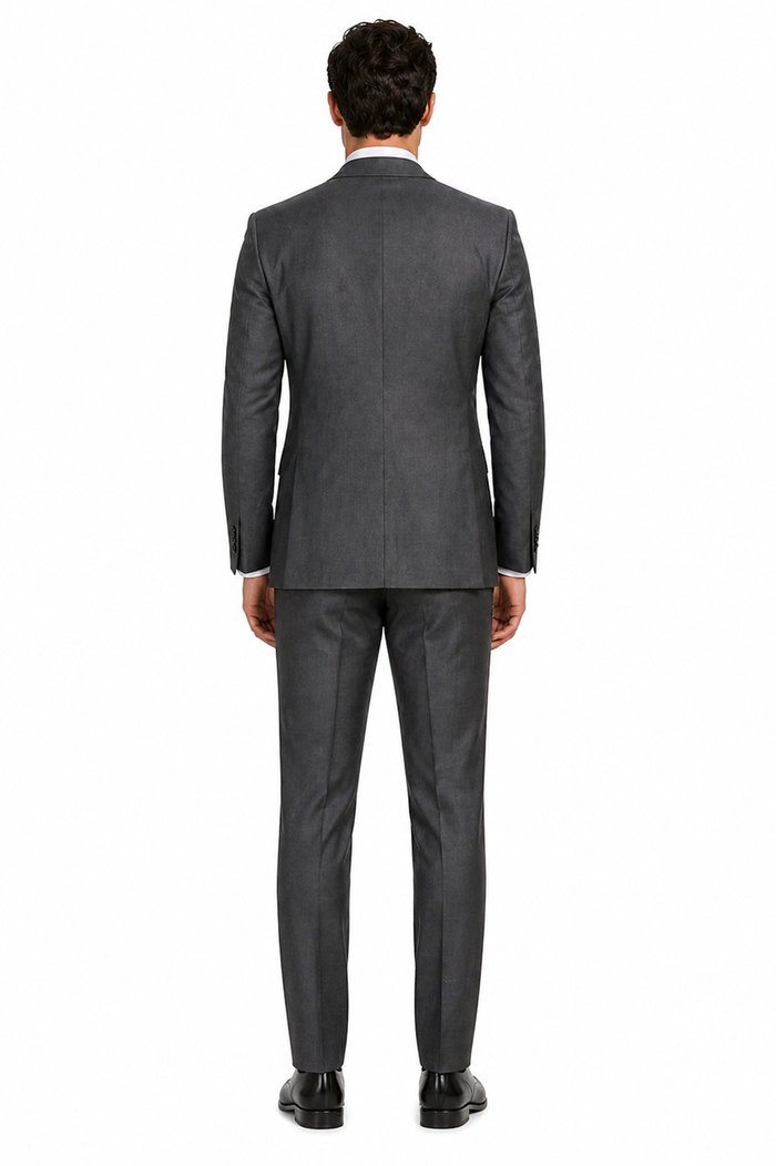 Mens Tiglio Gray Suit – Classic 2 Piece Grey Suit for Wedding, Business and Formal Wear