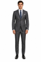 Mens Mantoni Gray Suit – Classic 2 Piece Grey Suit for Wedding, Business and Formal Wear