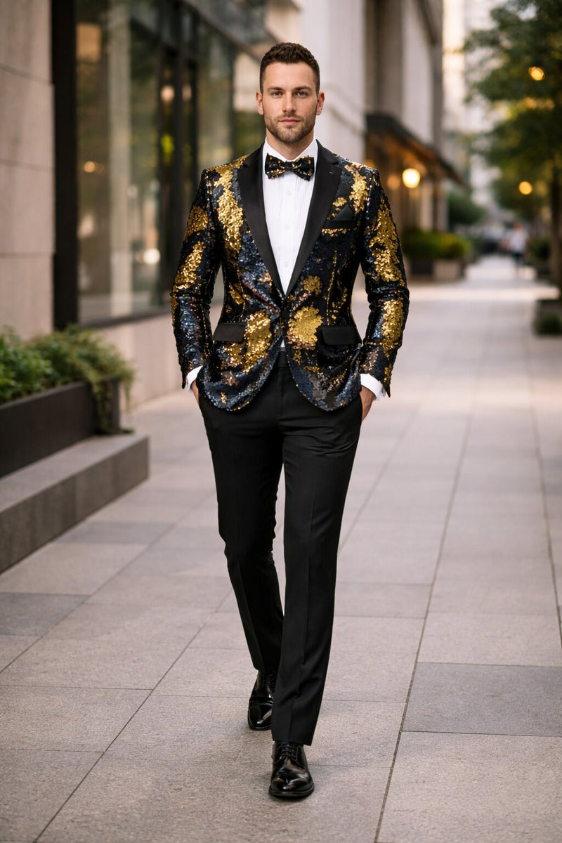 Mardi Gras Party Outfits For Guys - Mens Mardi Gras Costumes - Gold ~ Black