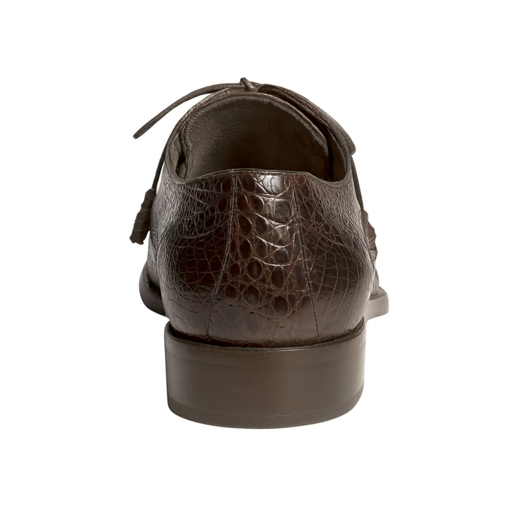 Mens Mezlan Anderson Caiman Crocodile Dress Shoe in Brown