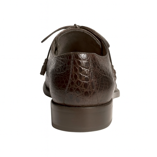Mens Mezlan Anderson Caiman Crocodile Dress Shoe in Brown