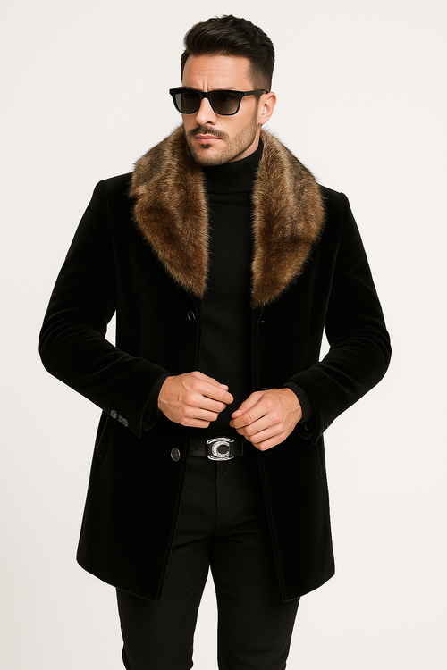 Mens Mid-Length Coats - 3/4 Length Mens Coat