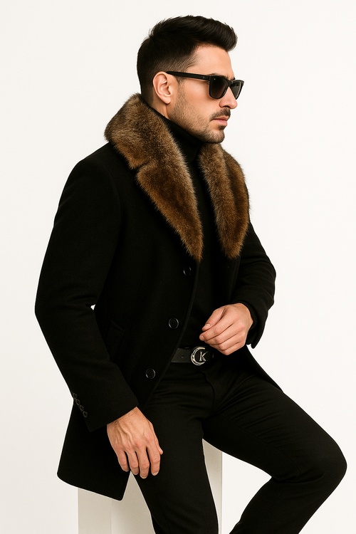 Mens Mid-Length Coats - 3/4 Length Mens Coat
