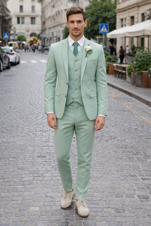 Mens Mint Green Suit
