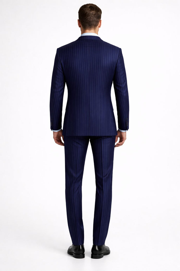 Steve Harvey Suit - Peak Lapel Modern Fit - No Pleated Pants Designer Brand Multicolor 3 Piece Single Breasted Vested Suit