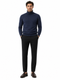 Men's Navy Blue Classic Turtleneck Sweater â€“ Lightweight Knit Pullover