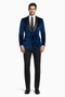 Mens Navy Blue Dinner Jacket Velvet tuxedo