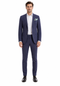 Mens Navy Blue Seersucker Suit – Cotton Fabric Shadow Pattern Ton on Tone Textured Two Button Notch Lapel Formal Summer Suit