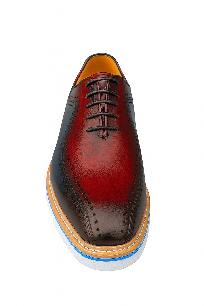 Carrucci Stylish Two-Tone Brogue Oxford