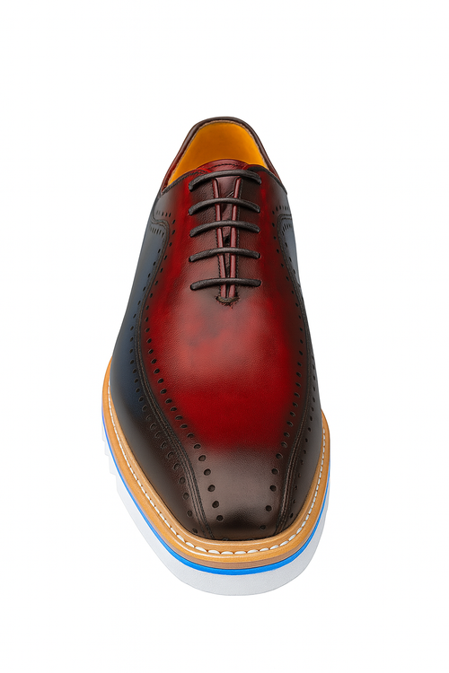 Two-Tone Burnished Brogue Oxford