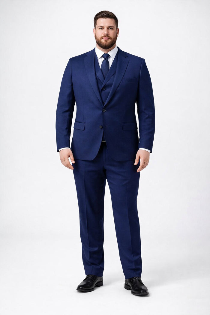 Porto Slim Fit, Pure Wool Suit & Vest by Tiglio Luxe TIG1036