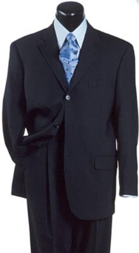 Mens Navy Double Breasted Overcoat - AlbertoNardoniStore