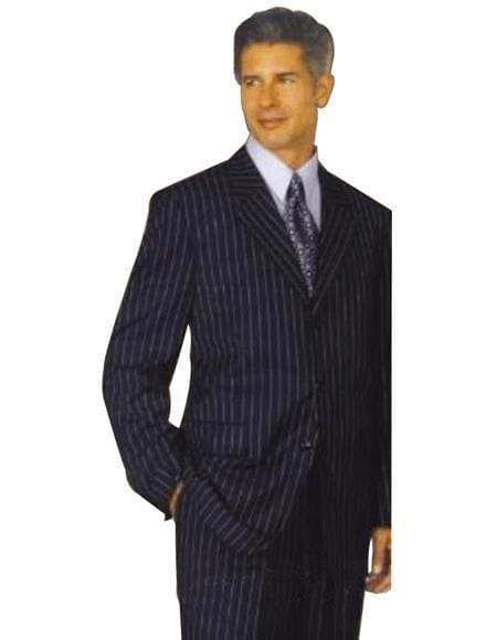 Mens Navy Double Breasted Overcoat - AlbertoNardoniStore